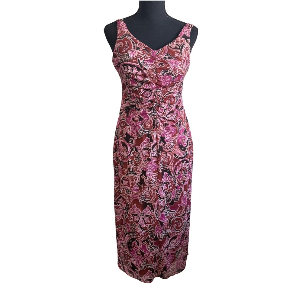 Womens Y2K Babydoll Midi Dress Size S Artsy Whimsigoth Abstract Bohemian